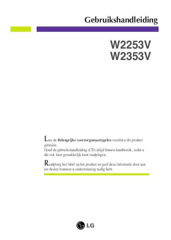 Mode d'emploi LG W2353V