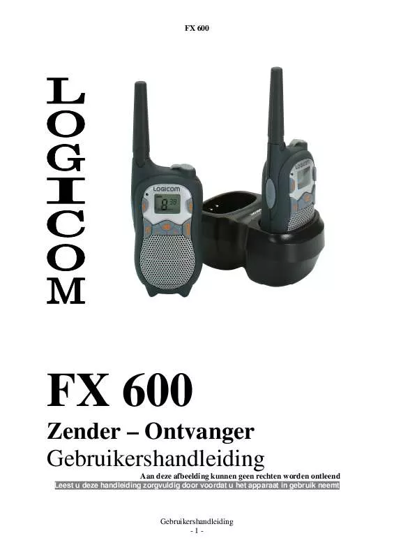 Mode d'emploi LOGICOM FX 600