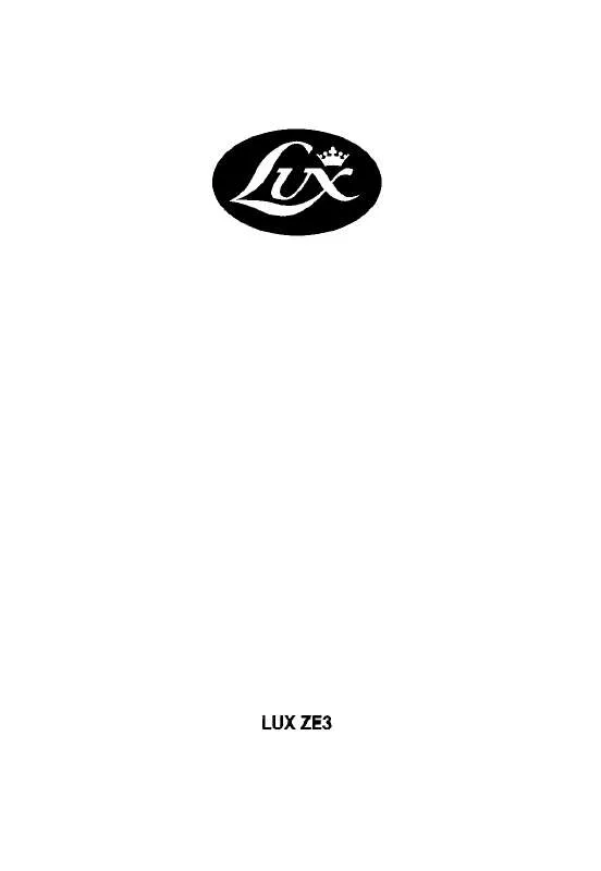 Mode d'emploi LUX ZE3.1 230-240V
