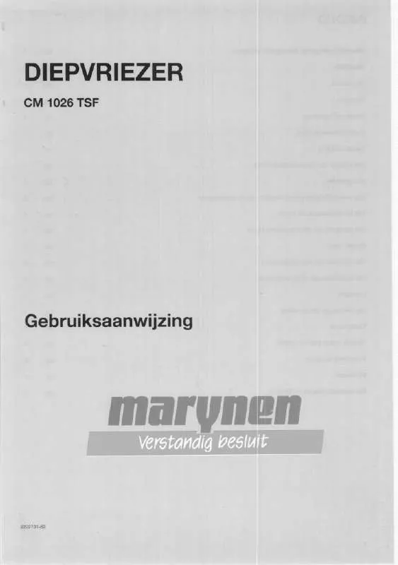 Mode d'emploi MARYNEN CM1026TSF
