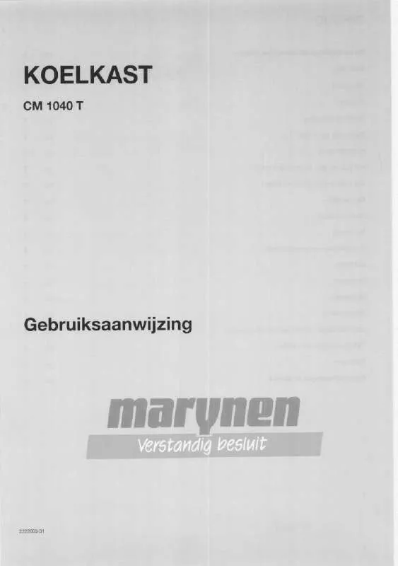 Mode d'emploi MARYNEN CM1040T