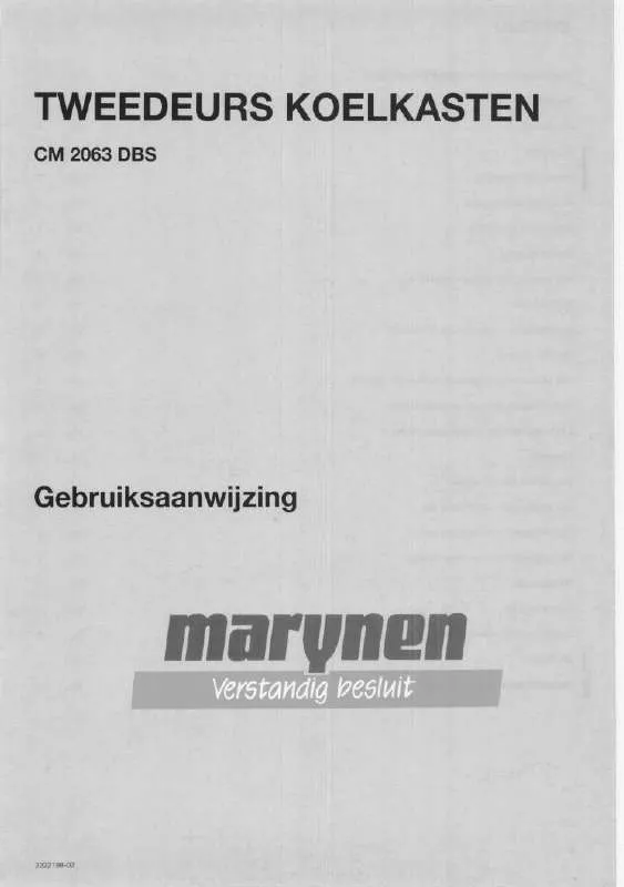 Mode d'emploi MARYNEN CM2063DBS