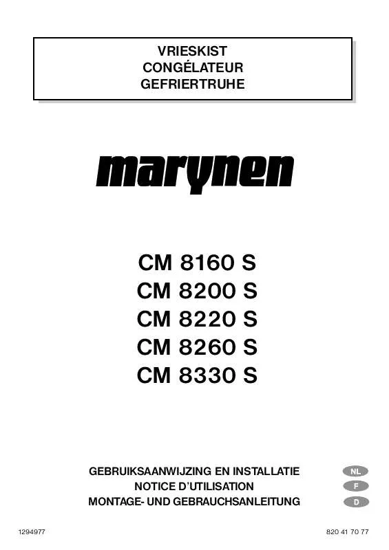 Mode d'emploi MARYNEN CM8160S