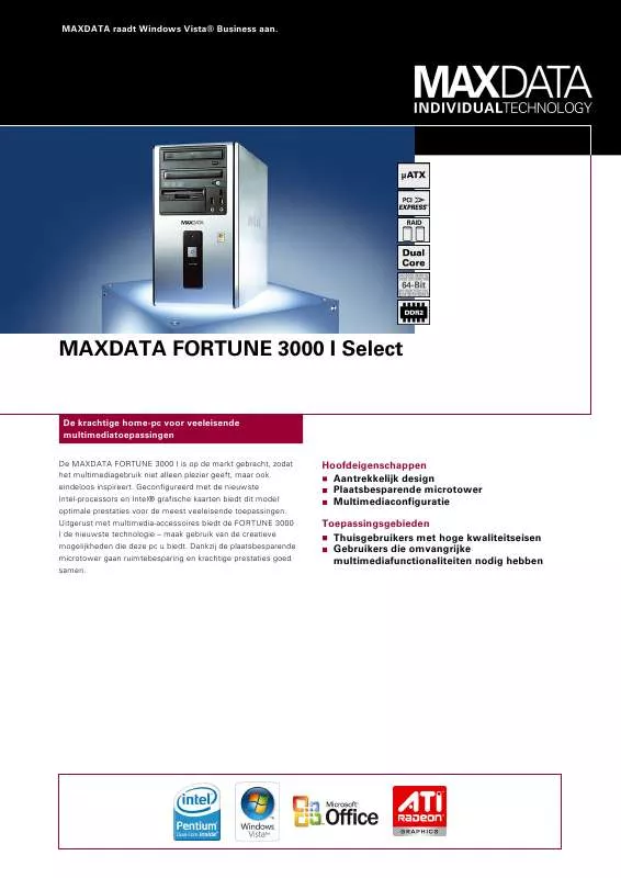 Mode d'emploi MAXDATA FORTUNE 3000 I SELECT