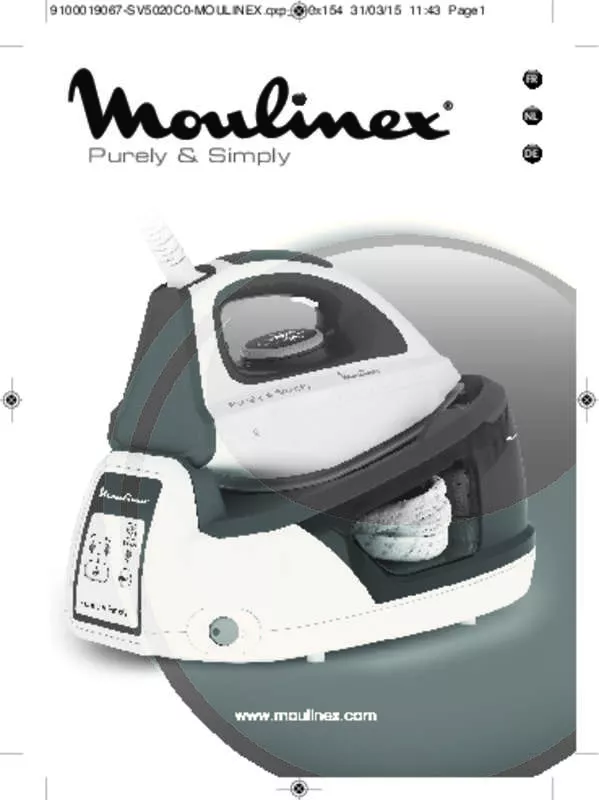 Mode d'emploi MOULINEX SV5015C0 PURELY AND SIMPLY