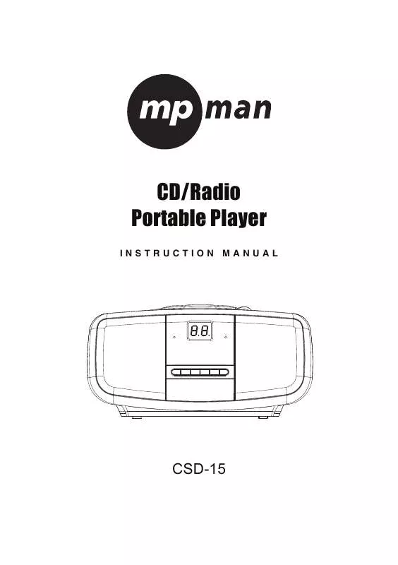Mode d'emploi MPMAN CSD 15