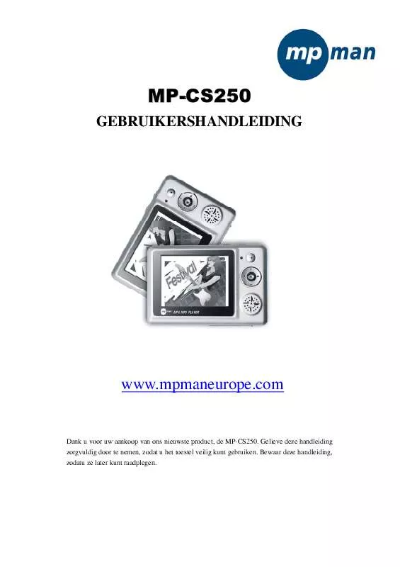 Mode d'emploi MPMAN MP-CS250
