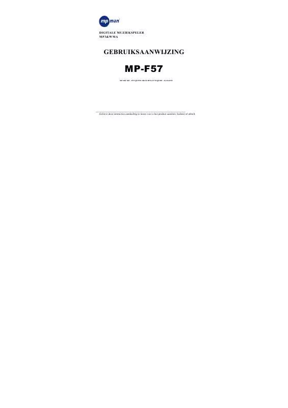 Mode d'emploi MPMAN MP-F57
