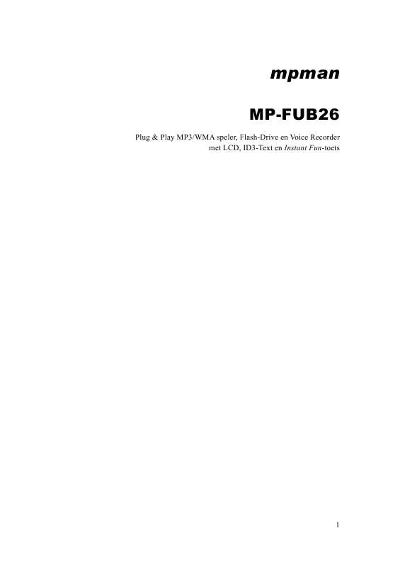 Mode d'emploi MPMAN MP-FUB26