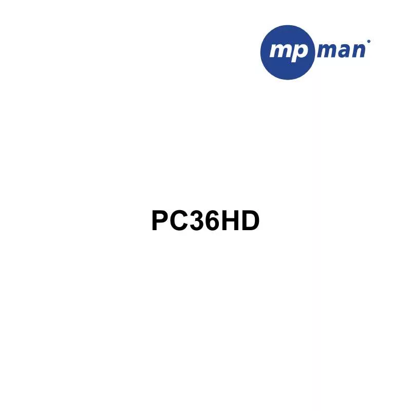 Mode d'emploi MPMAN PC36HD