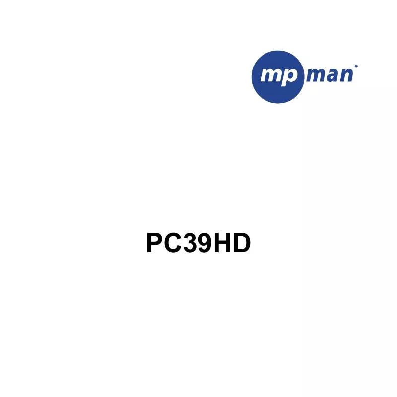 Mode d'emploi MPMAN PC39HD
