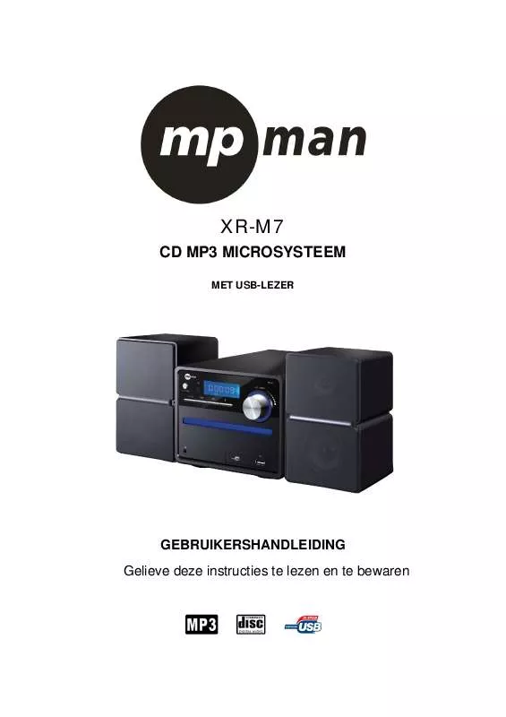 Mode d'emploi MPMAN XRM 7