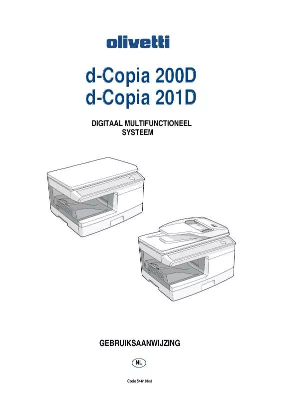 Mode d'emploi OLIVETTI D-COPIA 200D E D-COPIA 201D