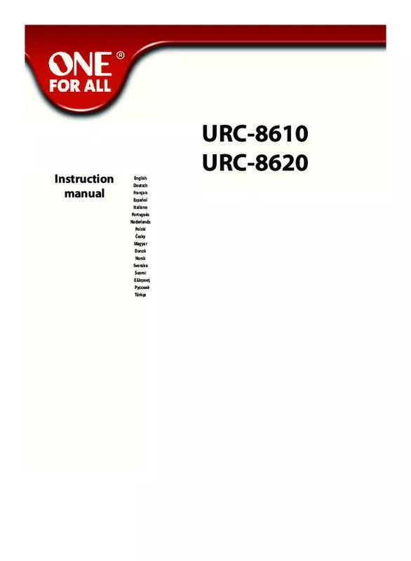 Mode d'emploi ONE FOR ALL URC-8610