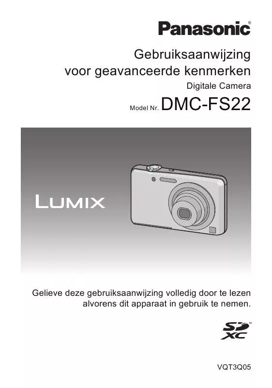 Mode d'emploi PANASONIC LUMIX DMC-FS22EF