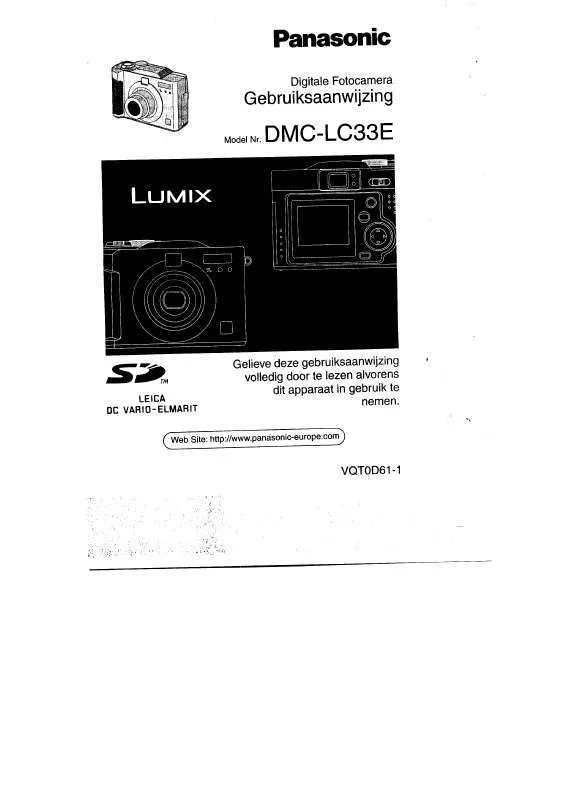 Mode d'emploi PANASONIC LUMIX DMC-LC33E