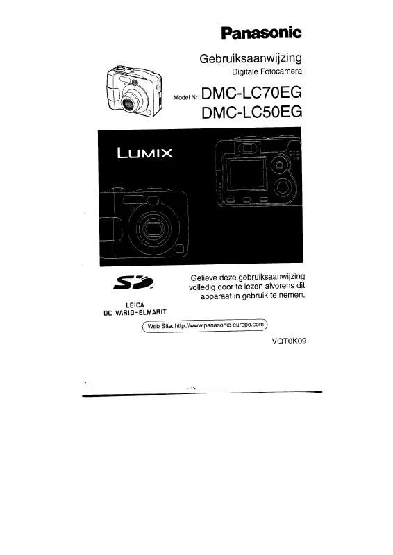 Mode d'emploi PANASONIC LUMIX DMC-LC50