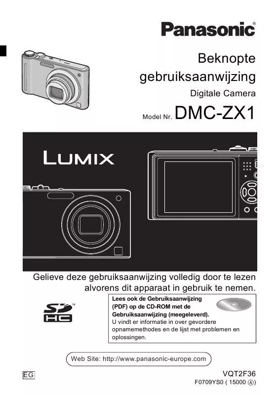Mode d'emploi PANASONIC LUMIX DMC-ZX1