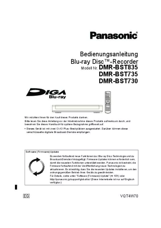 Mode d'emploi PANASONIC DMR-BST735