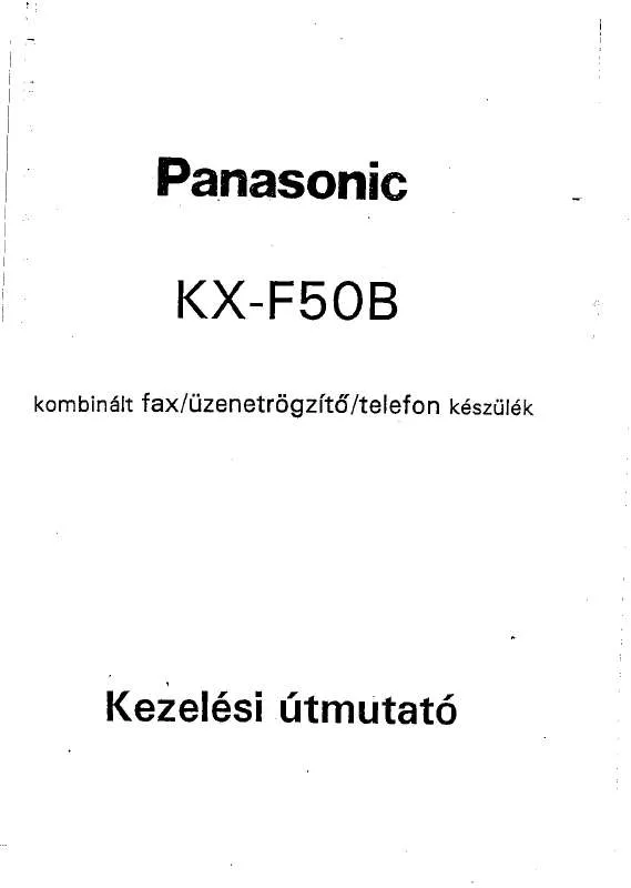 Mode d'emploi PANASONIC KXF50B