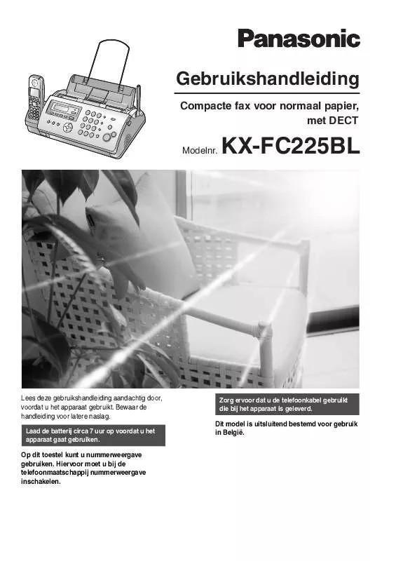 Mode d'emploi PANASONIC KX-FC225BL
