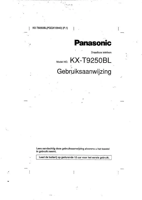 Mode d'emploi PANASONIC KX-T9250BL