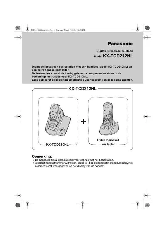 Mode d'emploi PANASONIC KX-TCD212NL