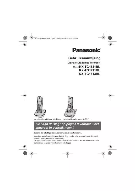 Mode d'emploi PANASONIC KX-TG1713BL
