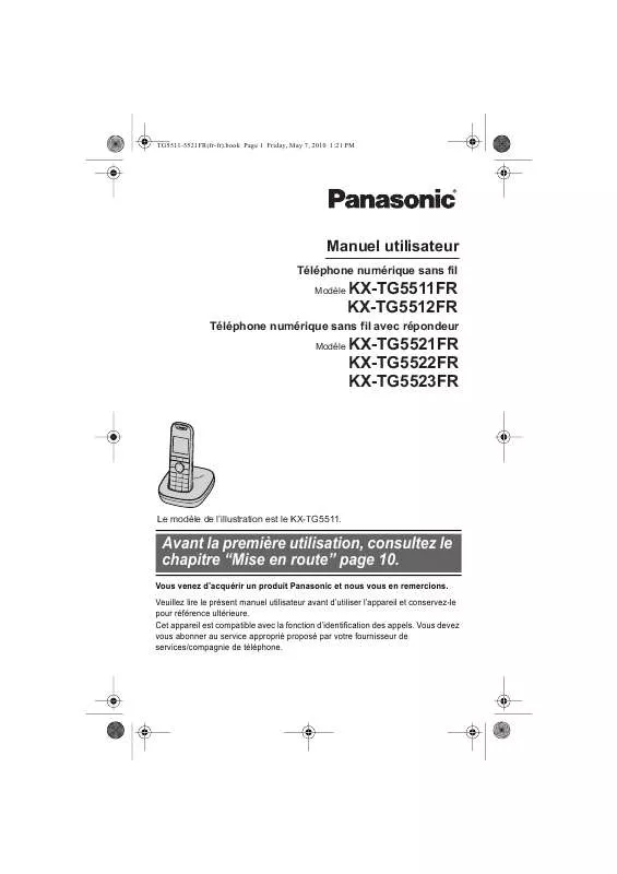 Mode d'emploi PANASONIC KXTG5511FR