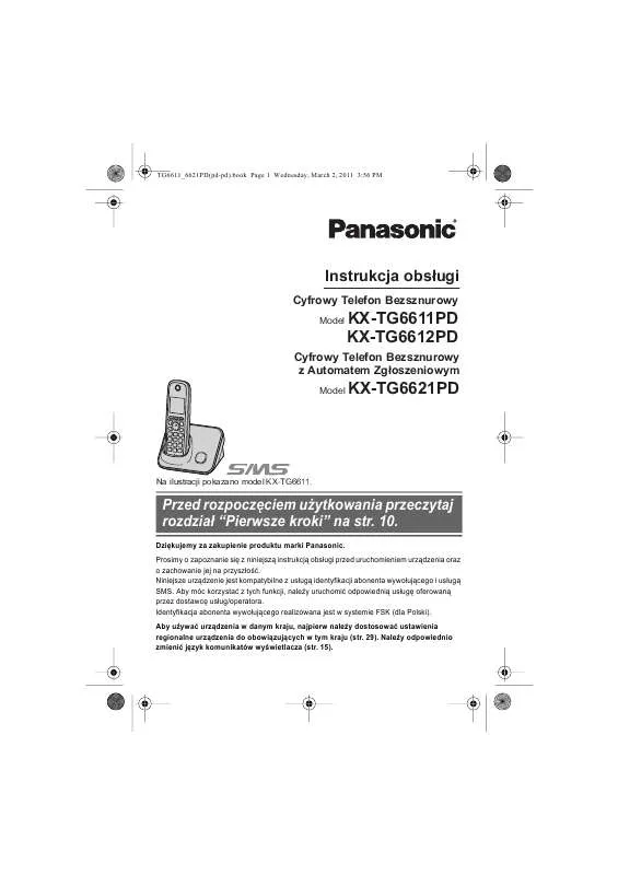 Mode d'emploi PANASONIC KXTG6611PD