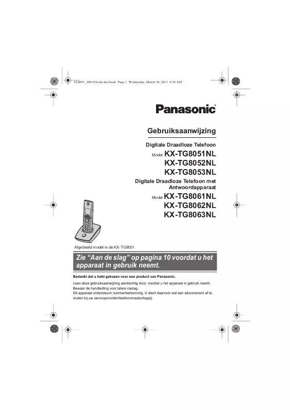 Mode d'emploi PANASONIC KX-TG8052NL