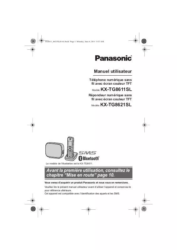 Mode d'emploi PANASONIC KXTG8621SL