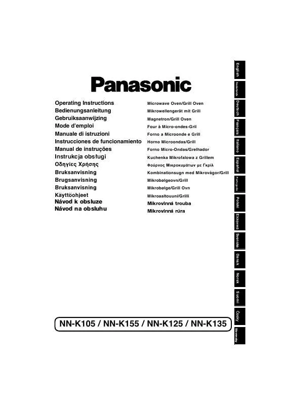Mode d'emploi PANASONIC NN-K155WBGPG