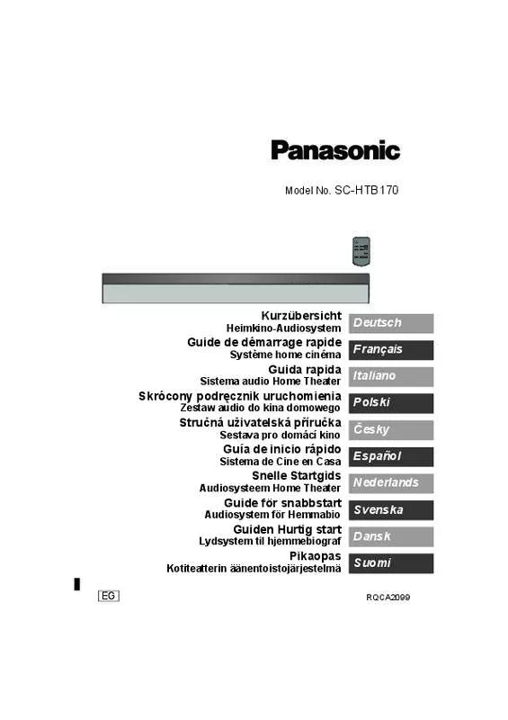 Mode d'emploi PANASONIC SC-HTB170EG