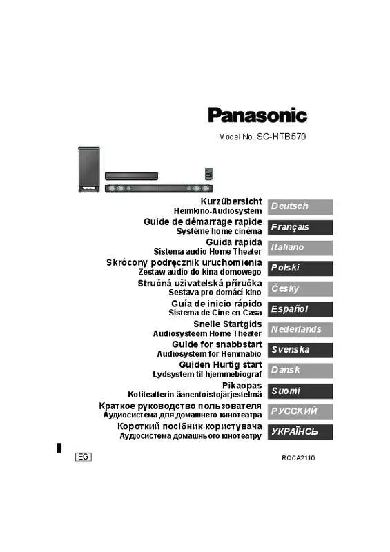 Mode d'emploi PANASONIC SC-HTB570EG