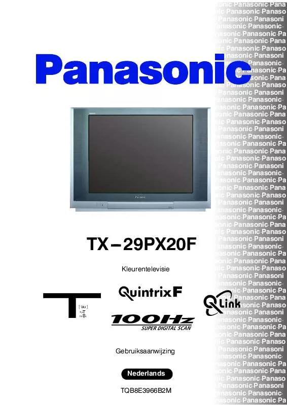 Mode d'emploi PANASONIC TX-29PX20F