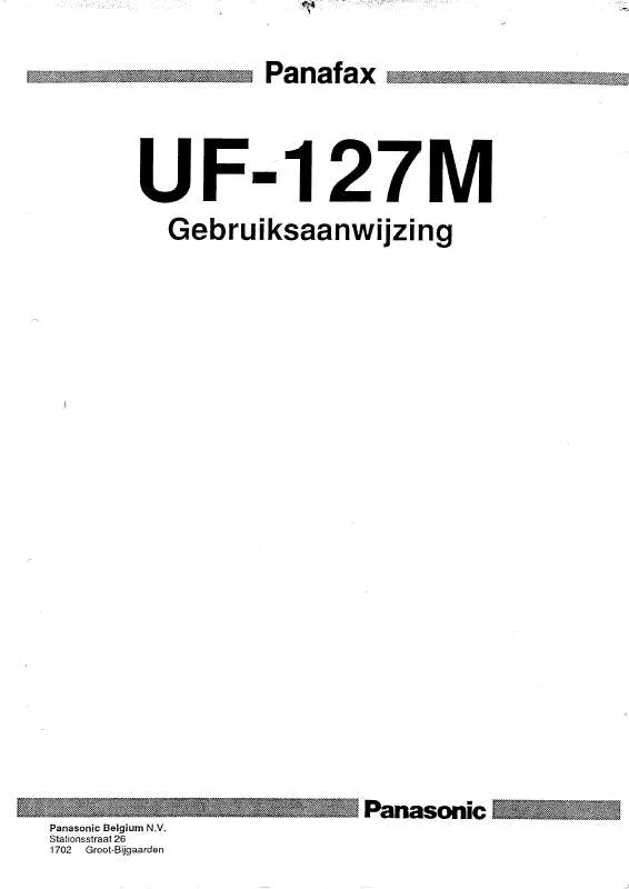 Mode d'emploi PANASONIC UF-127