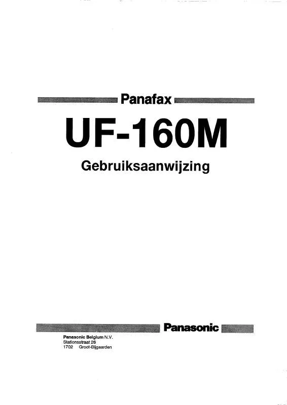 Mode d'emploi PANASONIC UF-160M