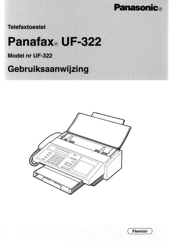 Mode d'emploi PANASONIC UF-322