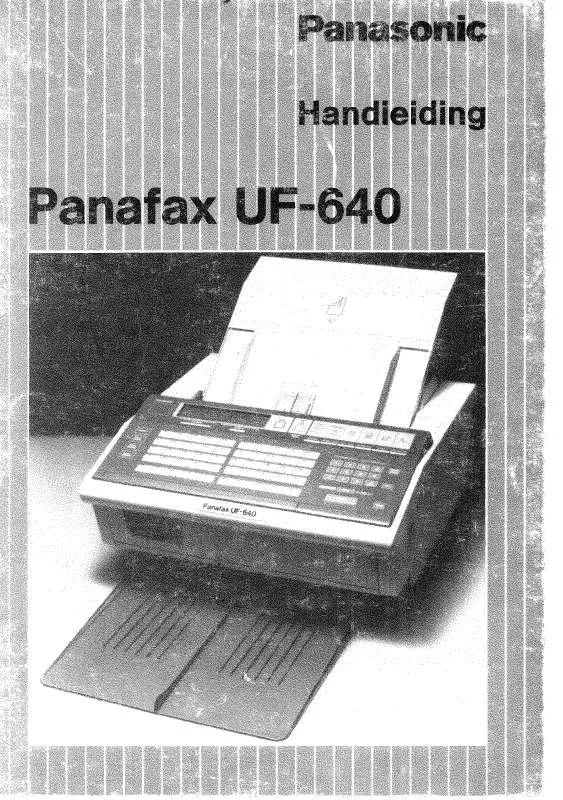 Mode d'emploi PANASONIC UF-640