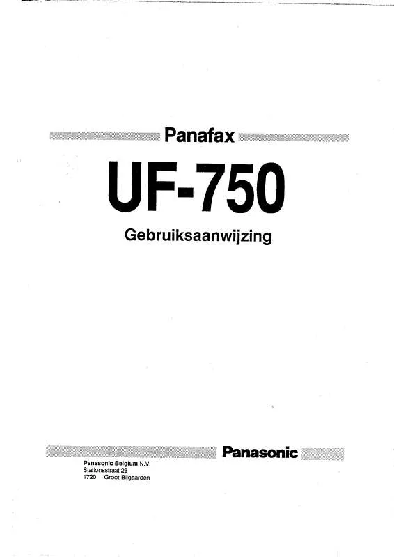 Mode d'emploi PANASONIC UF-750