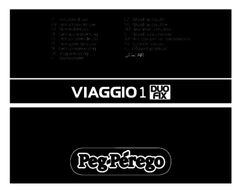 Mode d'emploi PEG-PEREGO VIAGGIO 1 DUO-FIX