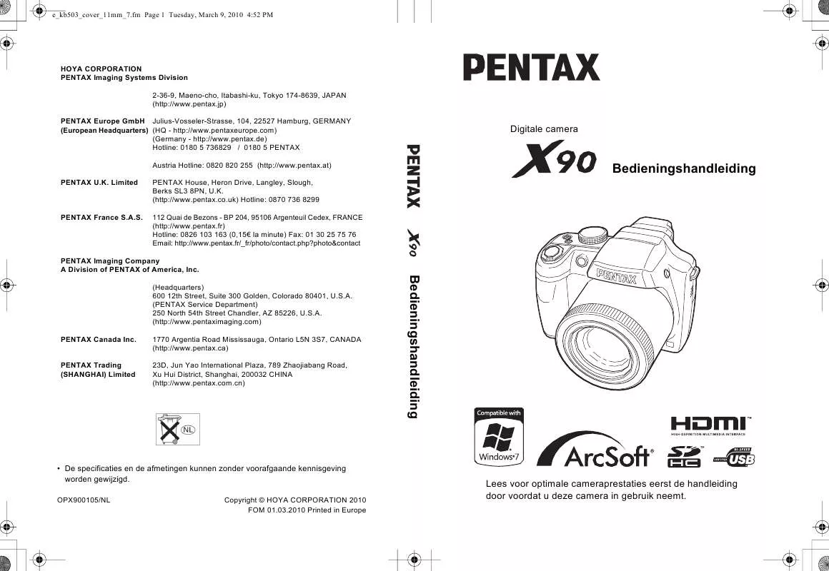 Mode d'emploi PENTAX X90
