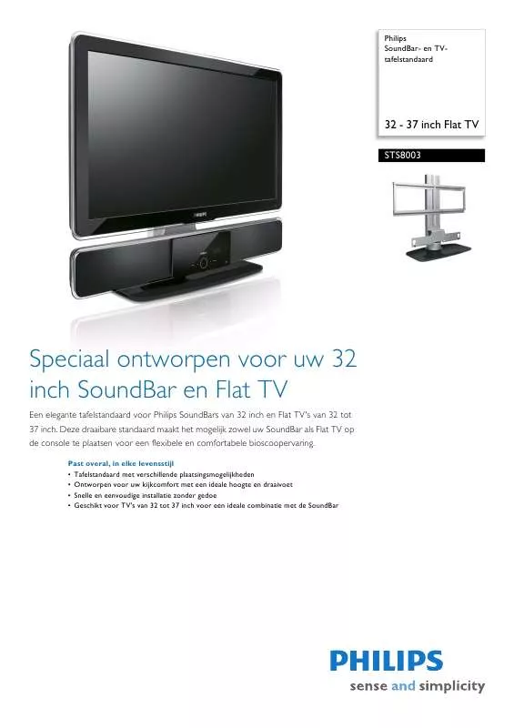 Mode d'emploi PHILIPS STS8003