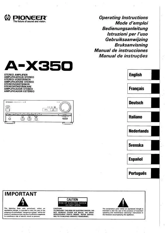 Mode d'emploi PIONEER A-X350