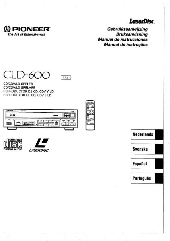 Mode d'emploi PIONEER CLD-600