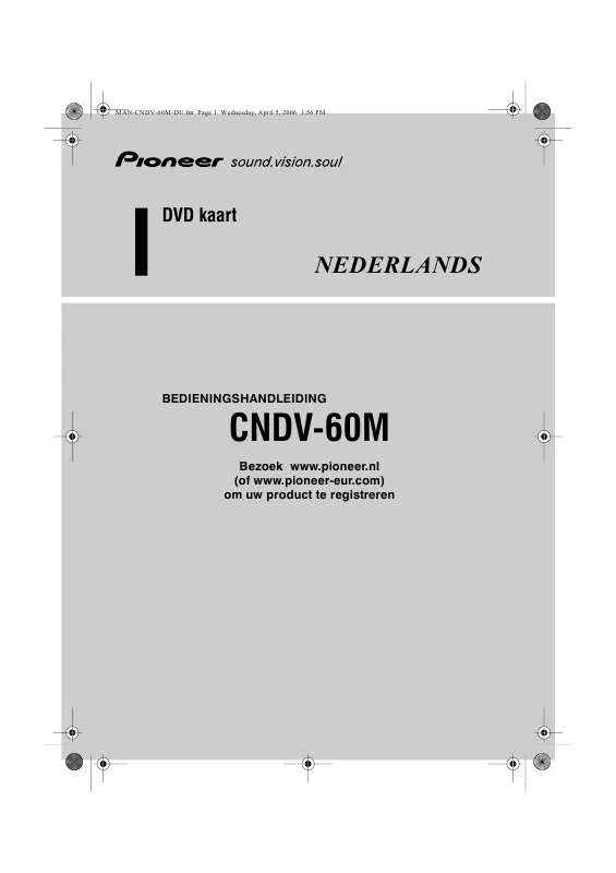 Mode d'emploi PIONEER CNDV-60M