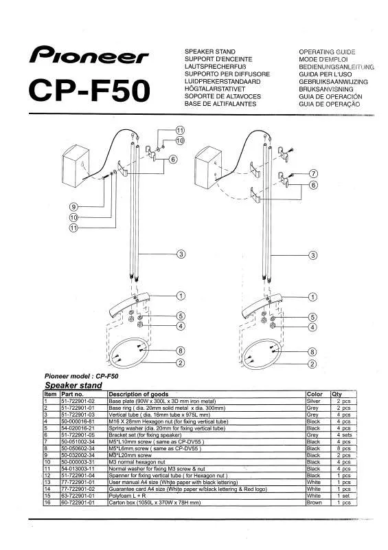 Mode d'emploi PIONEER CP-F50