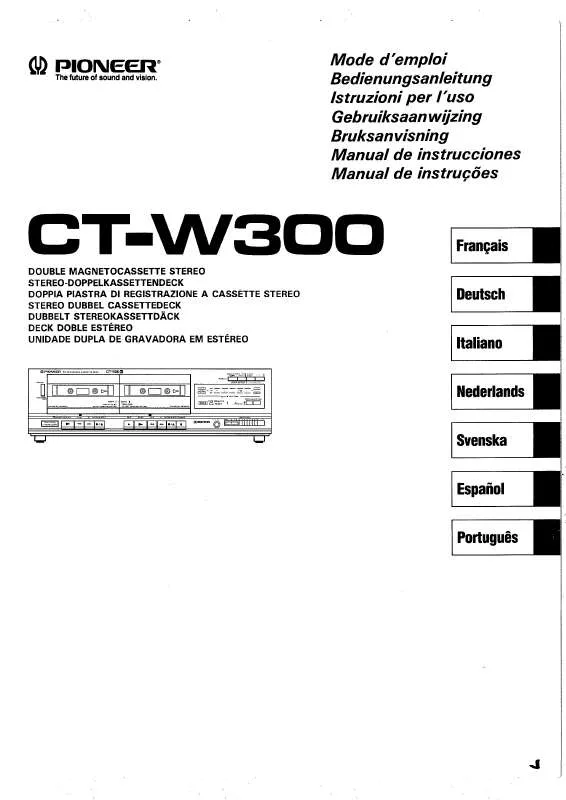 Mode d'emploi PIONEER CT-W300