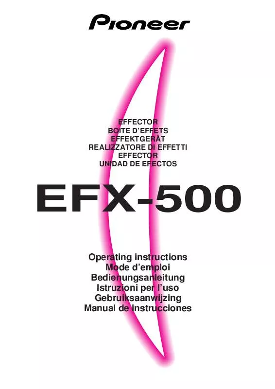 Mode d'emploi PIONEER EFX-500